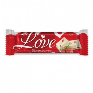 Çağla Love White Compound Chocolate With Strawberry Part 25 gr 
