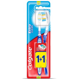 Colgate Extra Clean 1+1 Toothbrush 1 pcs