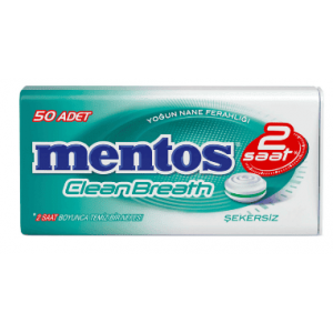 Mentos 2 Hours Clean Breath Metal Candy Intensive Mint Candy 35 gr