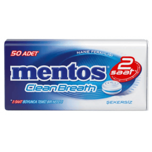 Mentos 2 Hours Clean Breath Metal Candy With Mint 35 gr