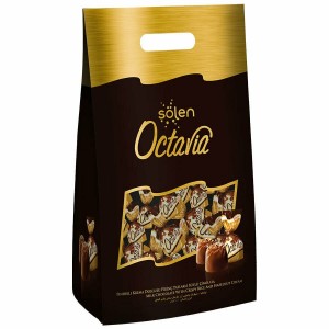 Şölen Octavia Milk And Dark Chocolate With Crispy Rice Filled With Various Cream 500 gr 