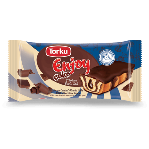 Torku Enjoy Çoko Cocoa Coated Mosaic Cake With Chocolate Sauce 55 gr 