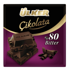 Ülker Bitter 80% Cocoa Square Chocolate 60 gr