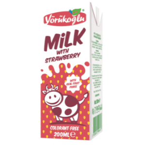 Yörükoğlu Milk With Strawberry 200 ml 