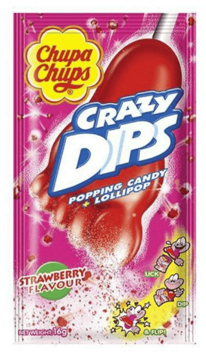 Chupa Chups Crazy Dips Strawberry Candy 16 gr