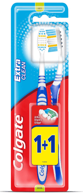 Colgate Extra Clean 1+1 Toothbrush 1 pcs