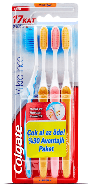 Colgate Mikro İnce Compact 4'lü Paket Diş Fırçası 1 Adet