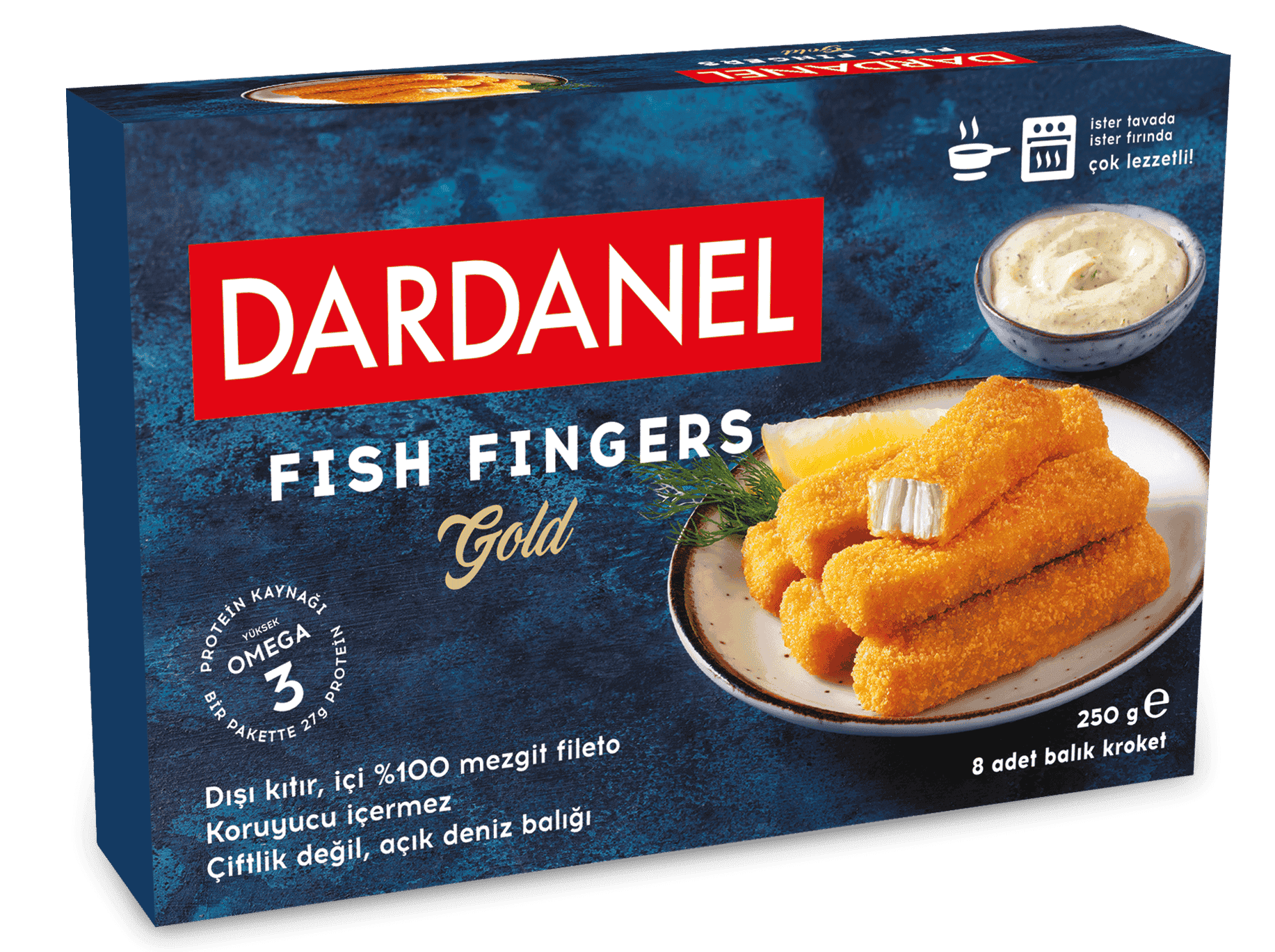 Dardanel Fish Fingers Gold (Haddock Fillet) 250 gr 