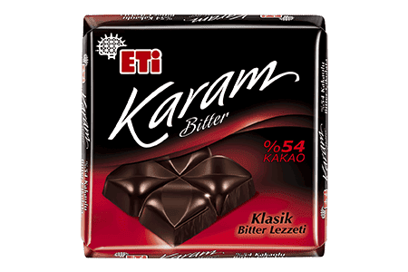 Eti Karam Bitter Chocolate With 54% Cocoa 80 gr 
