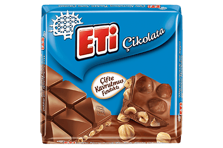 Eti Milk Chocolate With Double Roasted Hazelnut 75 gr 