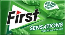 First Chewing Gum Sensations Green Mint 27 gr 