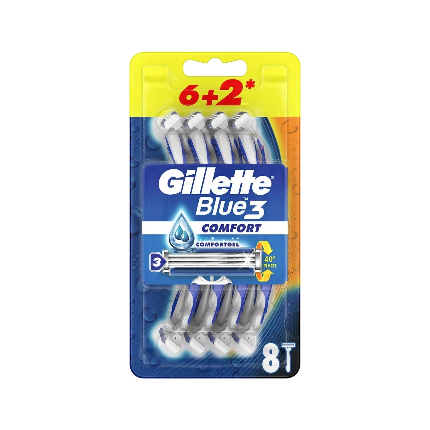Gillette Blue 3 Comfort Disposable  8 Adet 