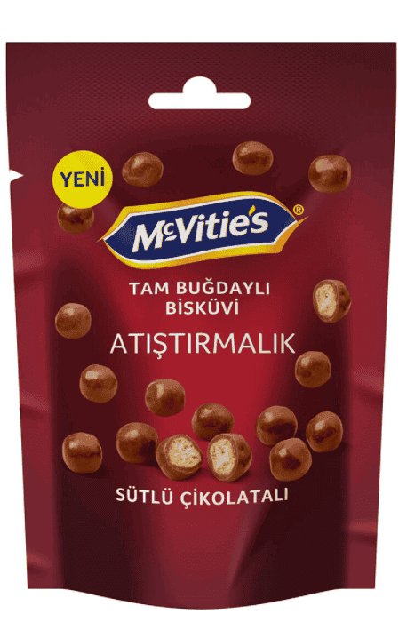 Mc Vitie's Milk Chocolate Coated Biscuit Balls Whole Wheat 67 gr 