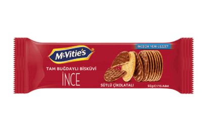 Mc Vitie's Whole Wheat Biscuit Milk Chocolate Thin 93 gr 