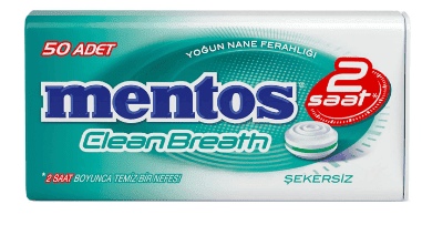 Mentos 2 Hours Clean Breath Metal Candy Intensive Mint Candy 35 gr
