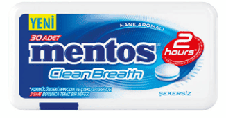 Mentos 2 Hours Clean Breath Plastic Dispenser Mint Candy 21 gr