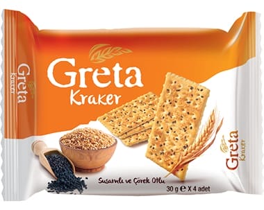 Şölen Greta Sesame And Black Cumin Crackers 30x4gr