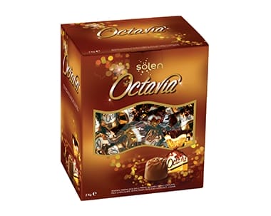 Şölen Octavia Milk Chocolate With Hazelnut Cream Filled With Crispy Rice 2 kg 