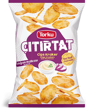 Torku Crispy Onion Ring Flavored Chips Crackers 60 gr 