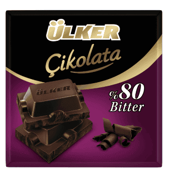 Ülker Bitter 80% Cocoa Square Chocolate 60 gr
