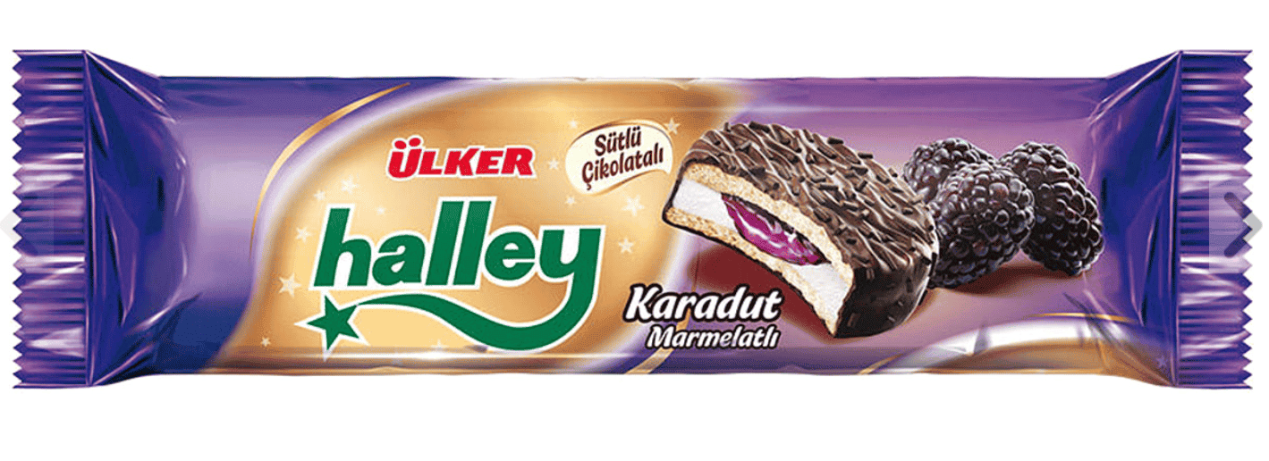 Ülker Halley Black Mulberry Marmalade Biscuit 74 gr