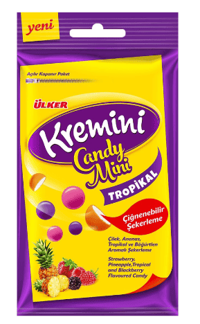 Ülker Kremini Candy Mini Tropical Mixed Fruit Flavored 30 gr