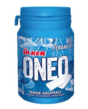 Ülker Oneo Mint Bottle Dragee Gum 60 gr